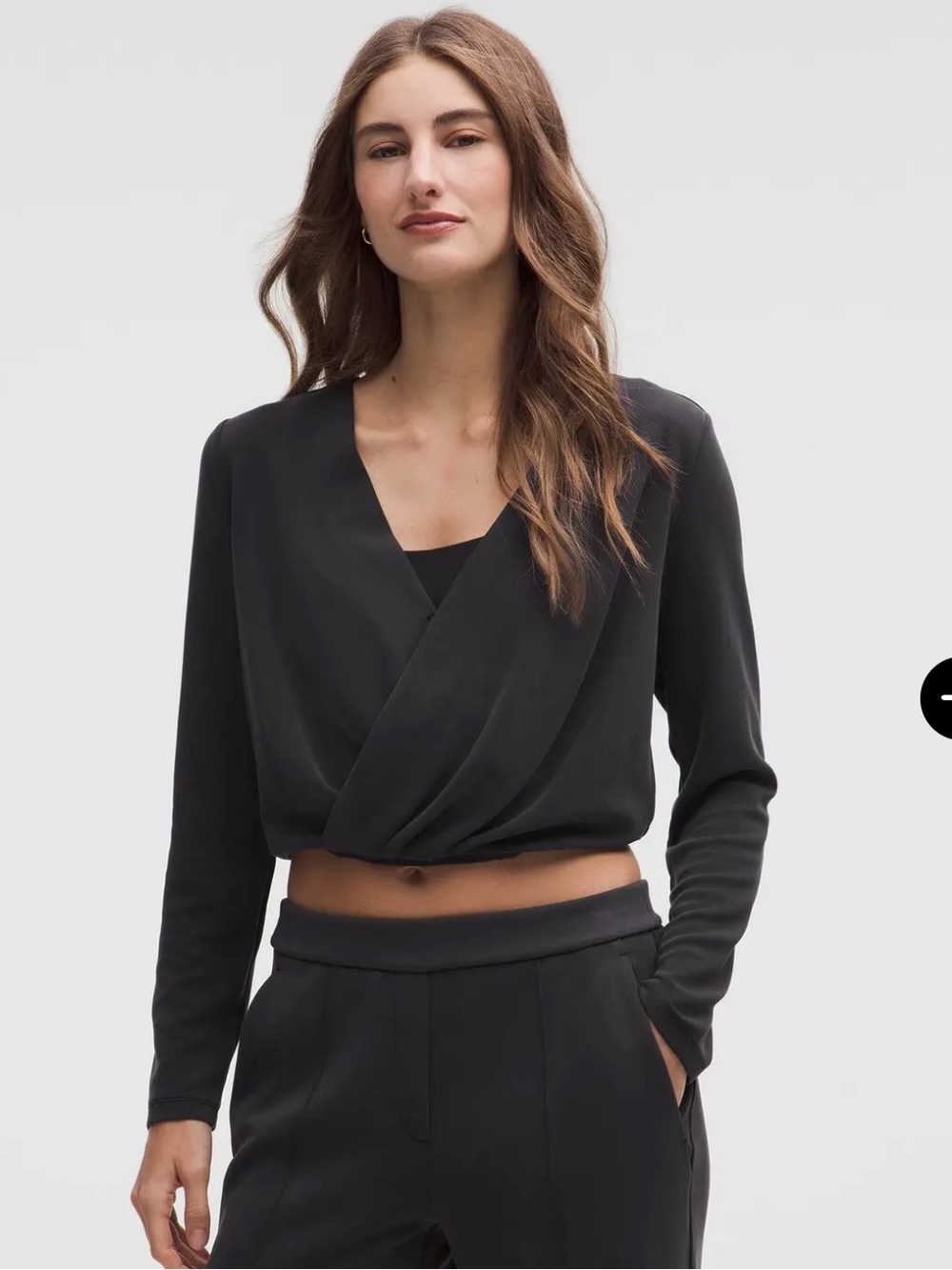 NWT!🍋🍋Lululemon Softstreme Wrap-front Top🍋🍋. Size Large. Color Black.